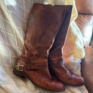 UGG Rich Brown Leather Riding  Boots